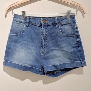 Cotton On High Classic High Rise Cuffed Denim Shorts Size 8